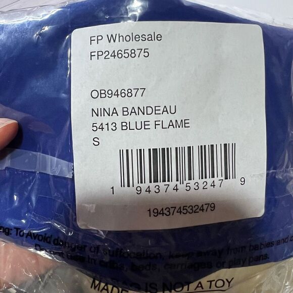 Free People Nina Bandeau Top Flame Blue Size Small NWT! - Picture 3 of 9